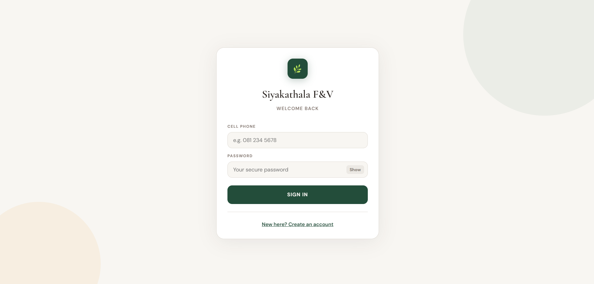 Fruit & Vegetable Reservation Platform — screenshot 1