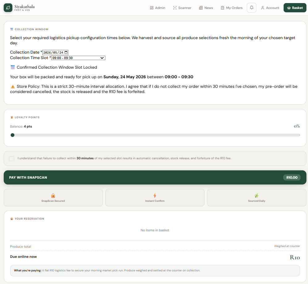 Fruit & Vegetable Reservation Platform — screenshot 3